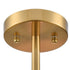 Brass Ceiling Light Semi Flush Mount Fixture 3-Light Sputnik Ceiling Lighting